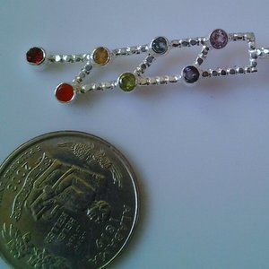 STERLING SILVER MULTI STONE CHAKARA NECKLACE